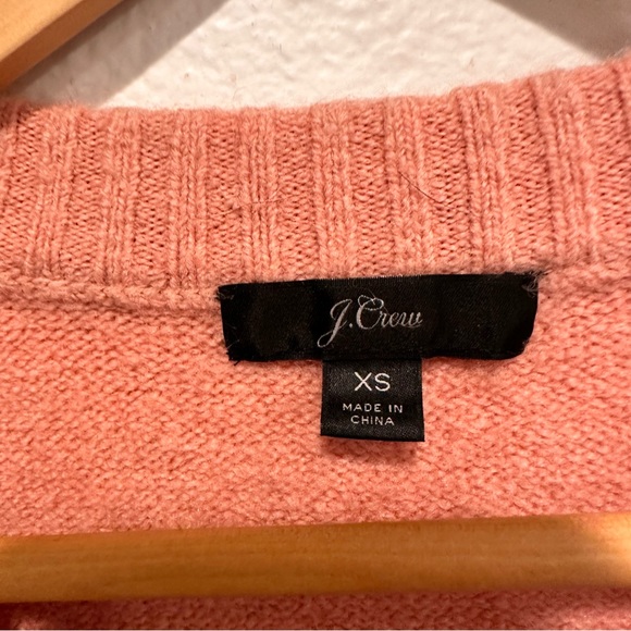 J.Crew Sz XS Oversized Crewneck Supersoft Yarn Merino Alpaca Sweater K5587 Pink - Picture 2 of 8